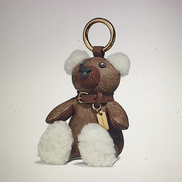 COACH - BEAR BAG CHARM IN SIGNATURE CANVAS (NWT) - Picture 4 of 14